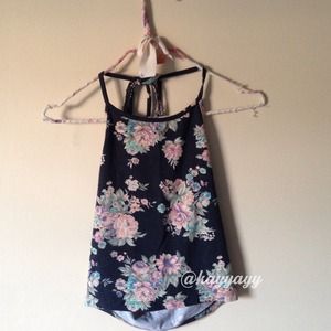 Brandy Melville Floral Halter Top