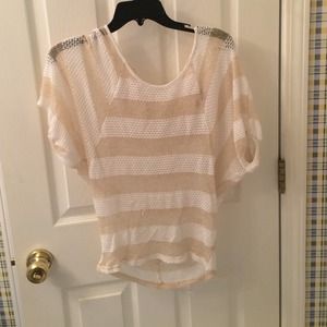 Gold back lace top