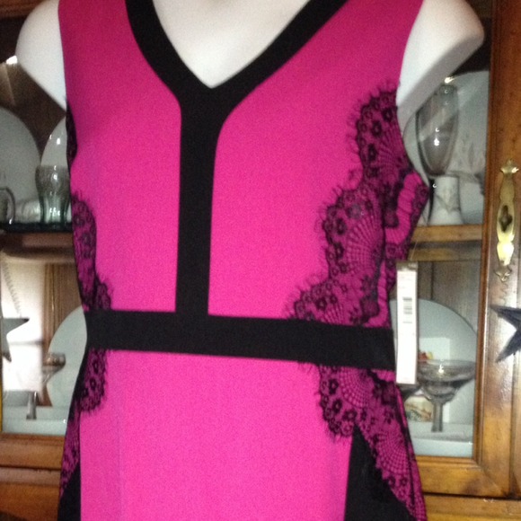 Phase Seven evening dress size 16. Pink/black. - Picture 3 of 3