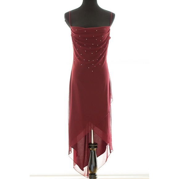 *FREE W/ PURCHASE* Chiffon dress w/ rhinestones