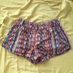 Colorful tribal shorts