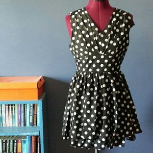 Polka dot cocktail dress