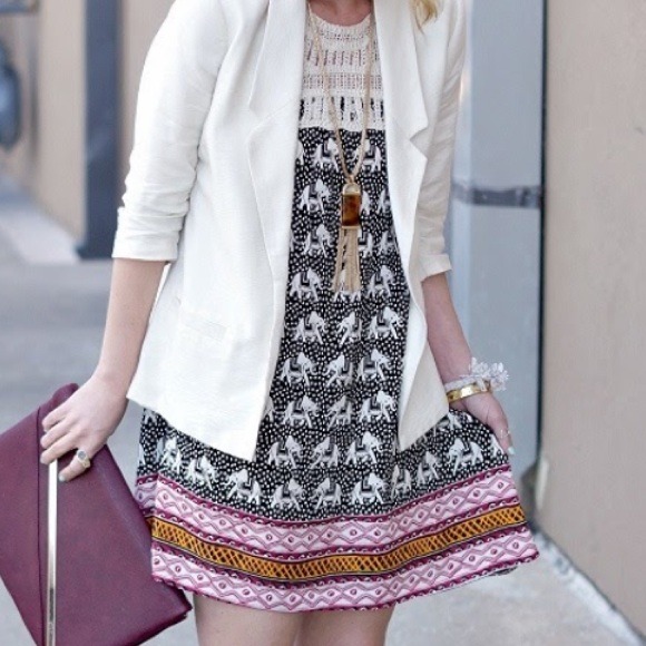 Forever 21 elephant crochet dress