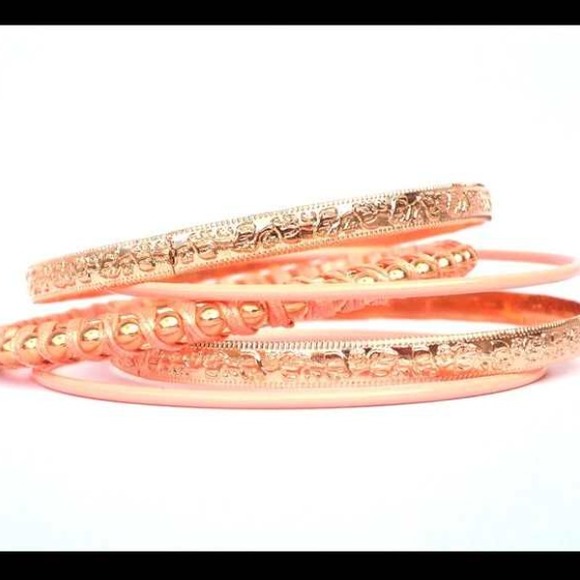 Peach bracelets bangles