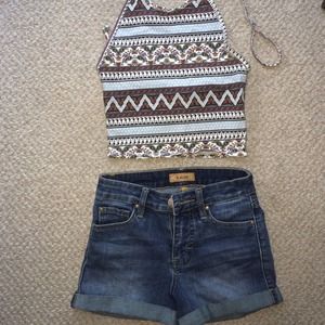 High Waisted Denim Shorts