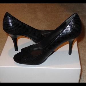 Calvin Klein peep toe pumps