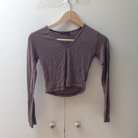 Brandy Melville striped crop top