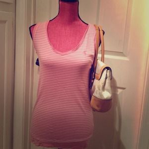 RALPH LAUREN  Pink and white stripe tank top XL