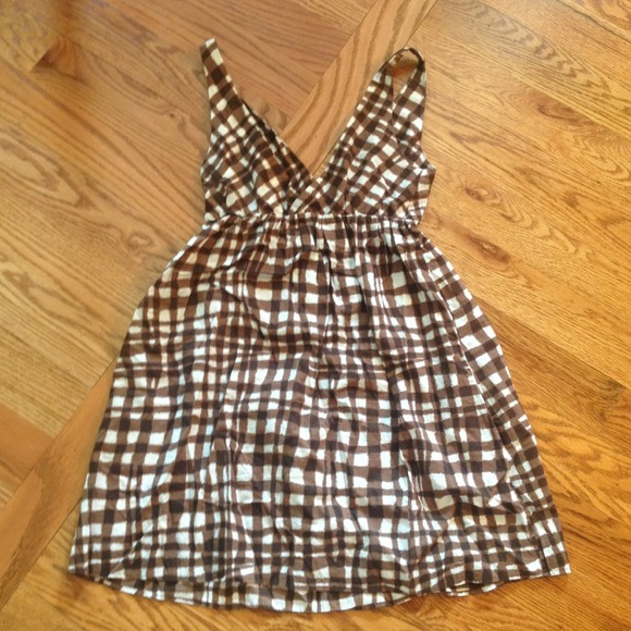 Brown Checkered Sundress