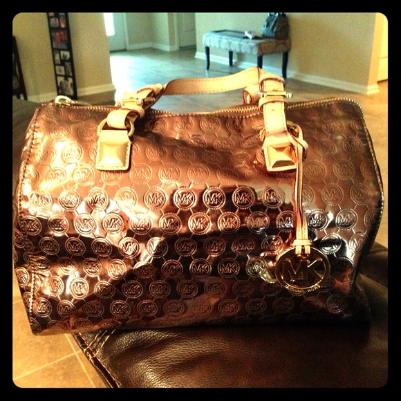 Authentic bronze Michael kors bag