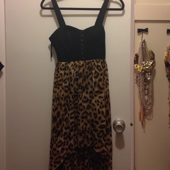 Leopard Print hi-low dress