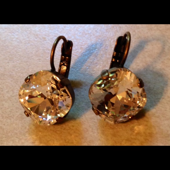 Swarovski clear crystal drop earrings