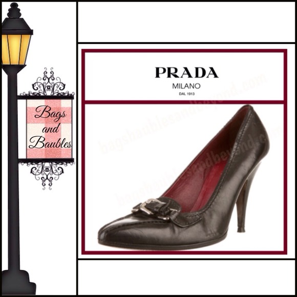 Prada Shoes - Pre-loved PRADA Black Leather Pumps, Size 39.5
