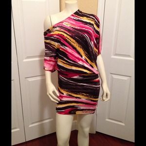 👗 Multi Color Off the Shoulder Dress 👗