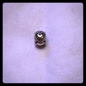 Silver pandora heart charm