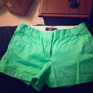 Mint green Jcrew "chino" shorts 3" inseam