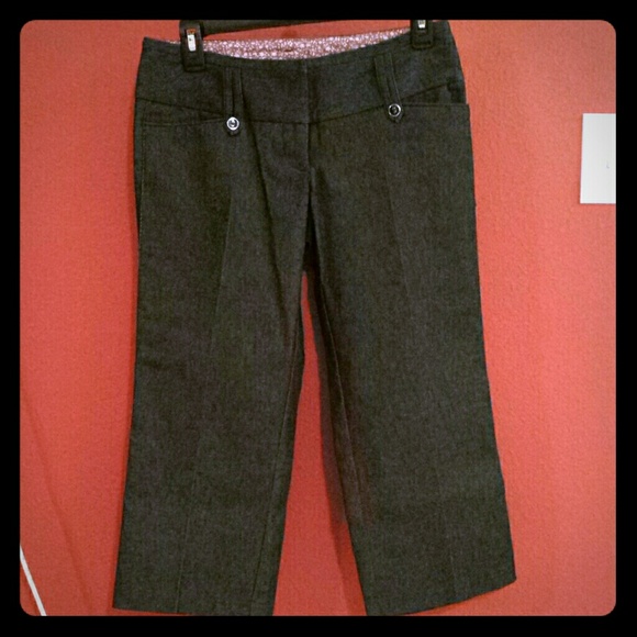 Dark grey crop dress pants