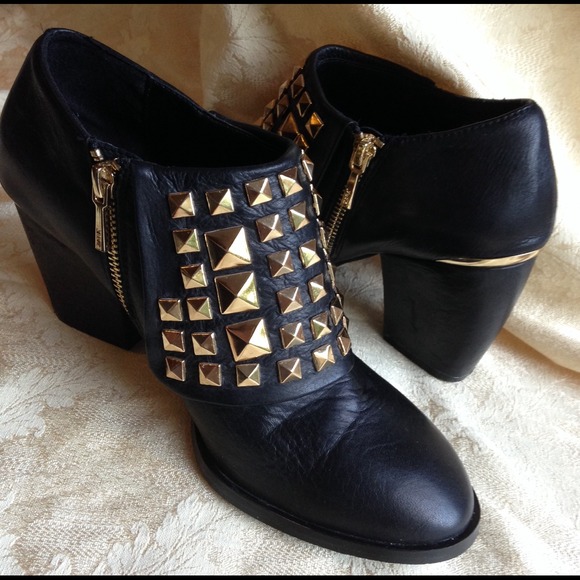 Zara Gold Studded Ankle Boot