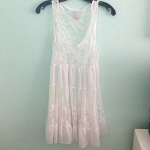 White lace cover up