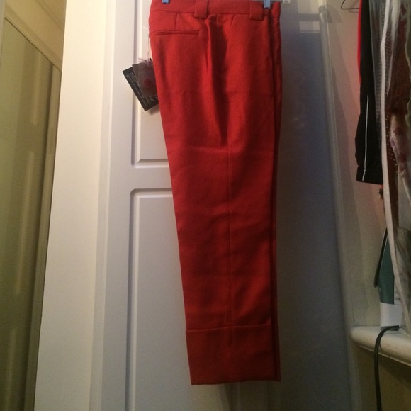 Boy by band of outsiders orange-red ankle pants