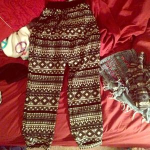 Tribal pattern pants!