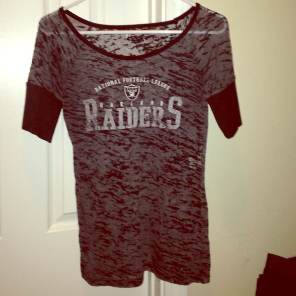 See thru Gray and Black Raiders Shirt