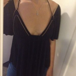 LaRok black and gold top