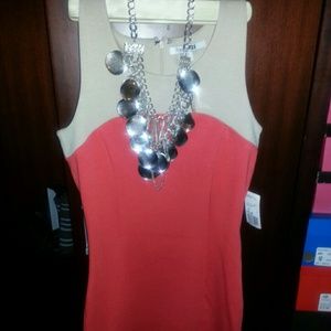 Body con dress two tone