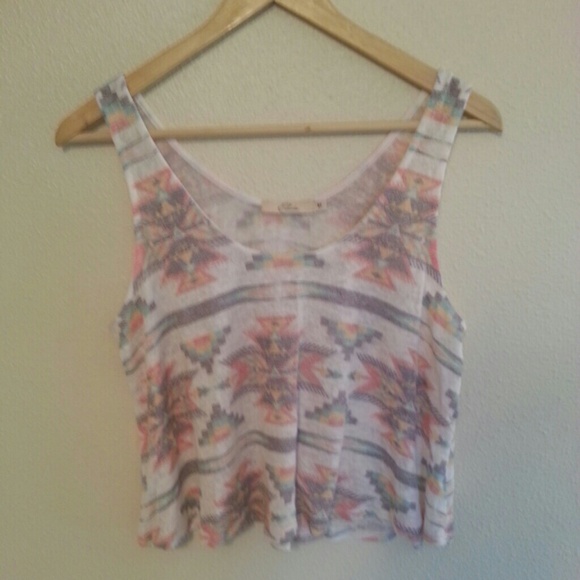 Aztec print crop top