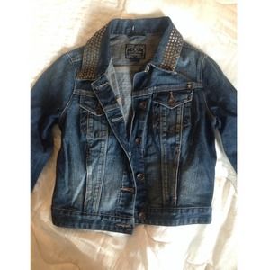 Lucky brand studded denim jacket