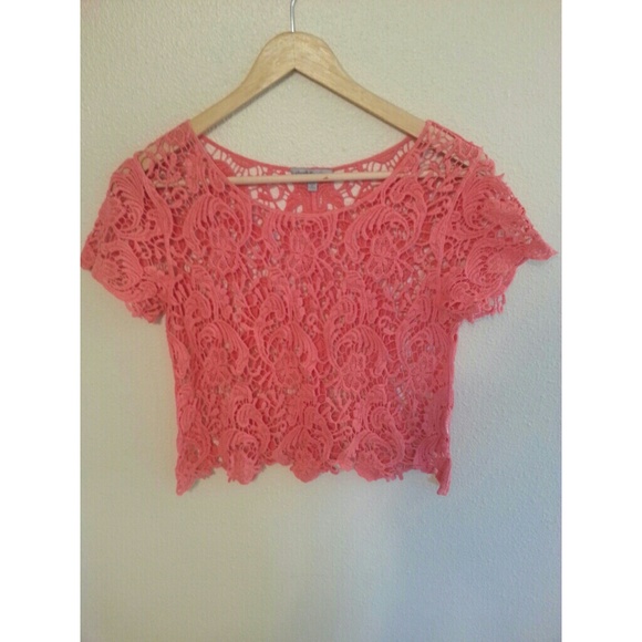 Crochet lace crop top