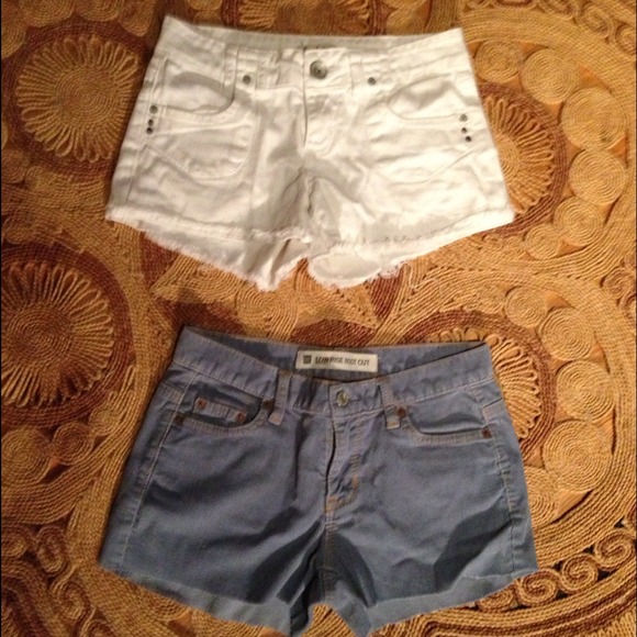 Bundle 2 cut off Shorts Gap Cords LEI white denim
