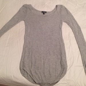 Express Grey long sleeve tunic