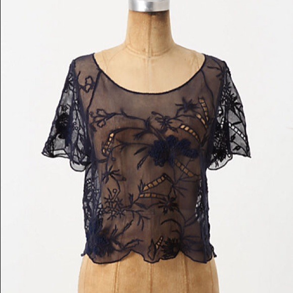 HP 7/6💕 Anthropologie Bamboo Mesh Top