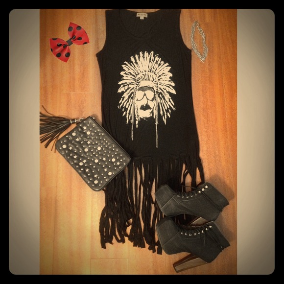 Chain Skull Fringe Dress