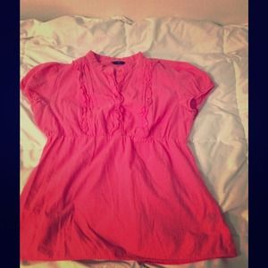 Pink dress top with ruffles