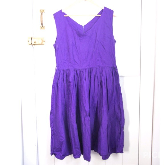 Fifties-Style Purple Dress & Red Wiggle Dress