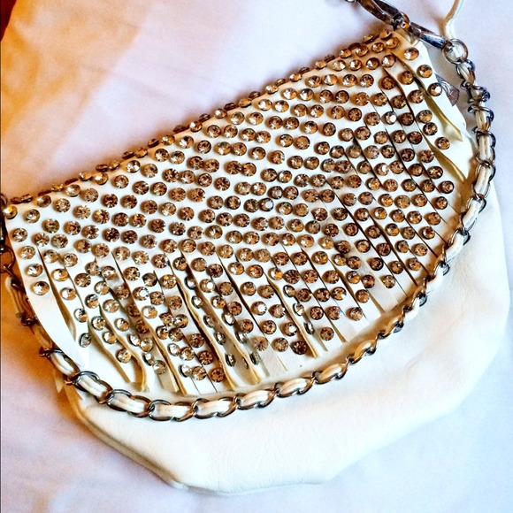 Super sparkly white messenger bag - Picture 2 of 3