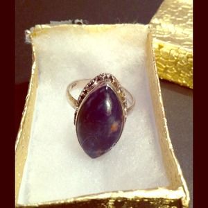 Sterling Silver Genuine Sodalite ring size 9
