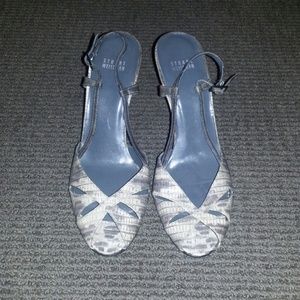Gray snake skin heels