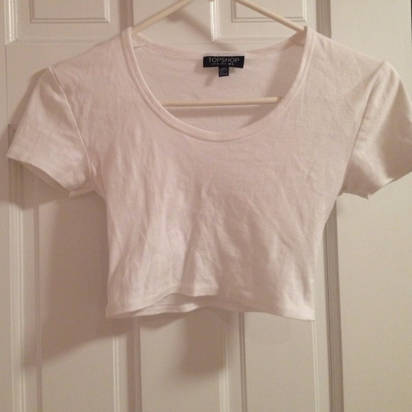 White cropped top