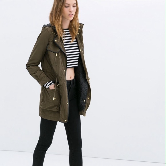 Zara Jackets & Blazers - SOLD! ZARA PARKA WITH DETACHABLE LINING in KHAKI