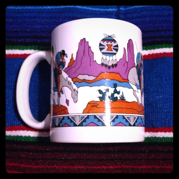 AMAZING vintage Navajo / Boho coffee mug