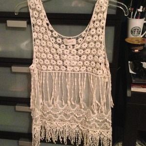 Festive creme tank top