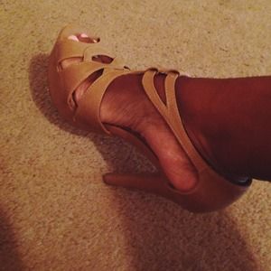 Forever 21 Shoes - Tan Strappy Heels Forever 21 Shoes - Tan Strappy Heels