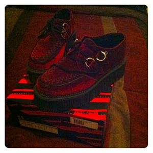 T.U.K Red Velvet Platforms