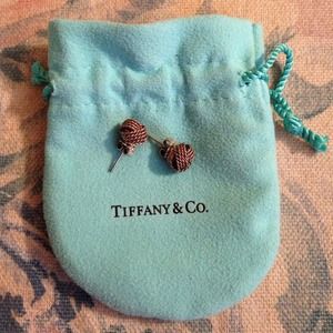 Authentic Tiffany Silver Knot Earrings