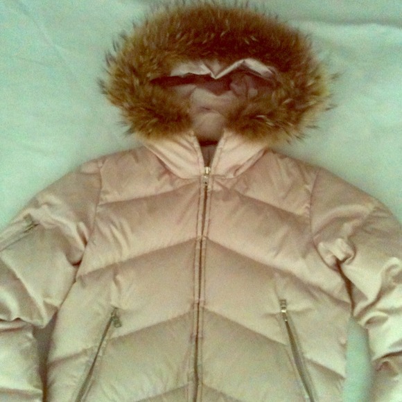 XS Andrew Marc raccoon fur trimmed parka