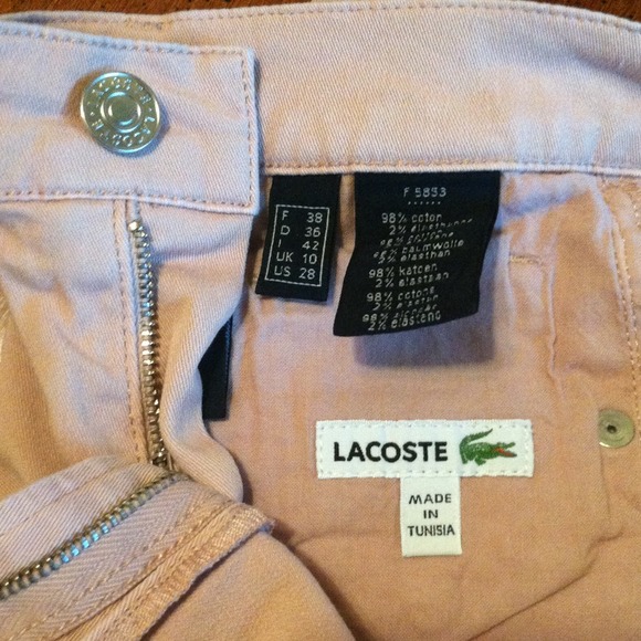 Lacoste Blush Colored Skinny Denim--Size 28 - Picture 2 of 2