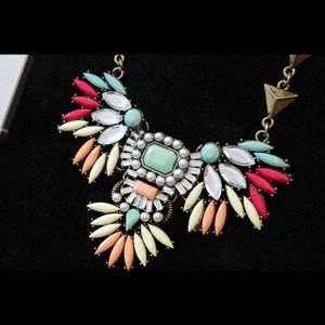 💝Reduced💝Colored Gem Necklace【Sexy Tribal Look】